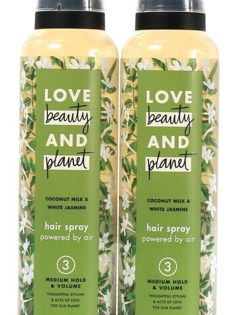 2 Ct Love Beauty And Planet 6.8 Oz Coconut Milk White Jasmine 3 Hold Hair Spray